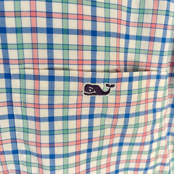 Vineyard Vines Men's multicolored nylon blend performance material shirt M EUC - Picture 3 of 5